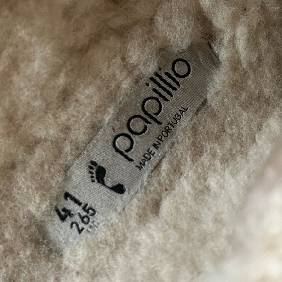 Birkenstock Papillio | Women’s Cream Teddy Bear Sherpa Lined Arizona Sandals, 10 - Picture 14 of 16